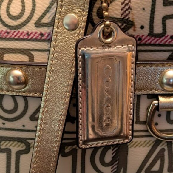 O1 COACH Heritage Tattersall Graffiti Tote Bag (NWOT) - Picture 8 of 10